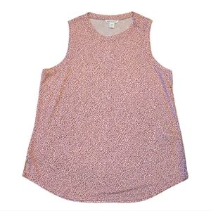 Athleta Rose Pink Micro Leopard Print Tank